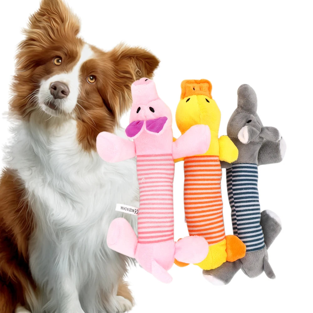 Fleece Toys with Squeak Chew Sounds