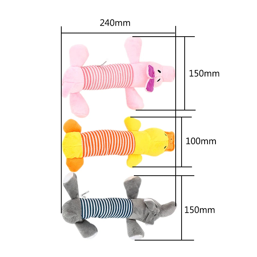 Fleece Toys with Squeak Chew Sounds