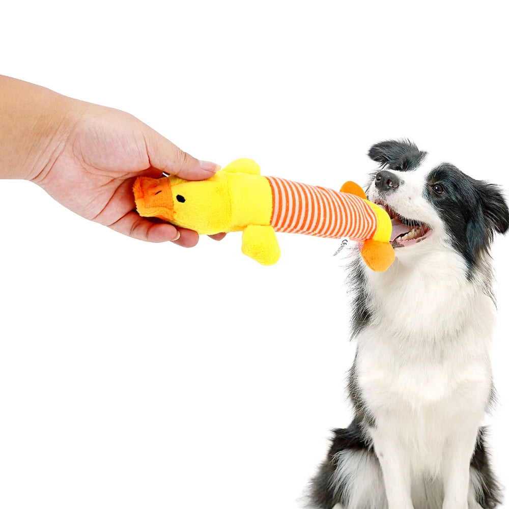 Fleece Toys with Squeak Chew Sounds