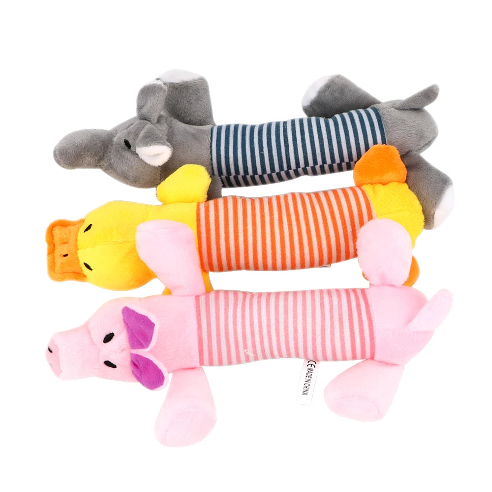 Fleece Toys with Squeak Chew Sounds