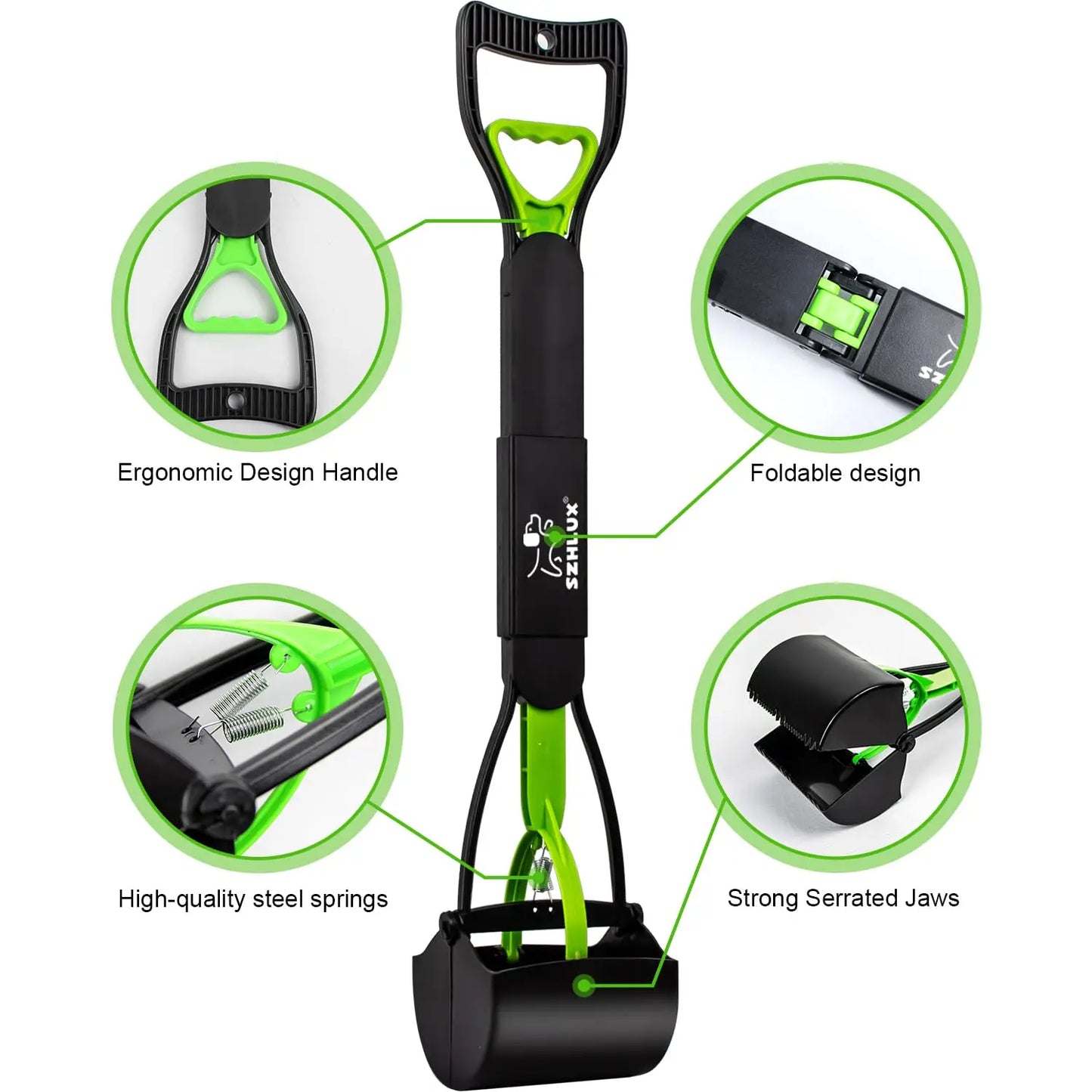 Long-Handle Foldable Dog Pooper Scooper