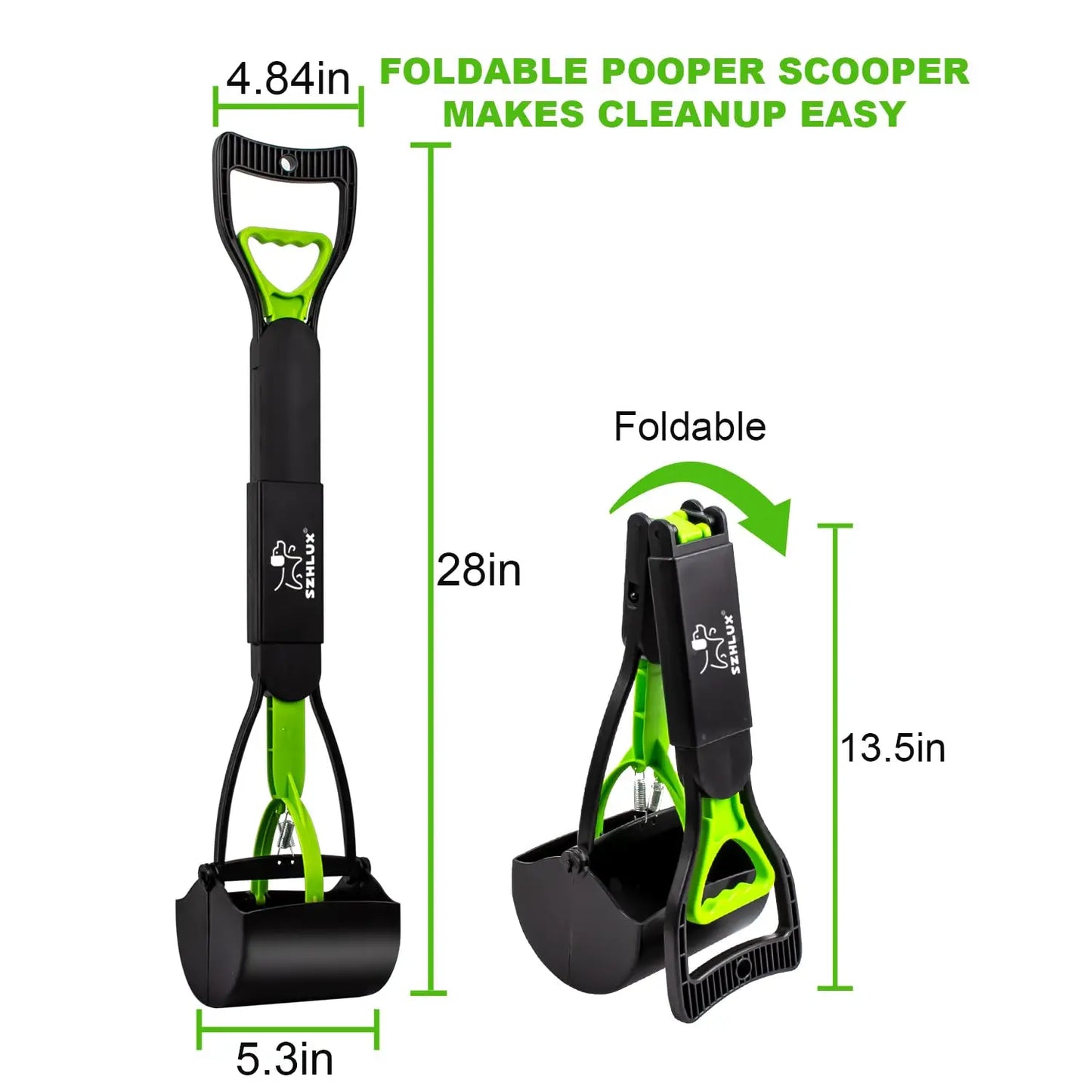 Long-Handle Foldable Dog Pooper Scooper