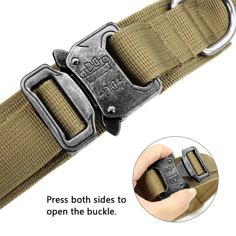 Military Tactical Dog Collar and Leash