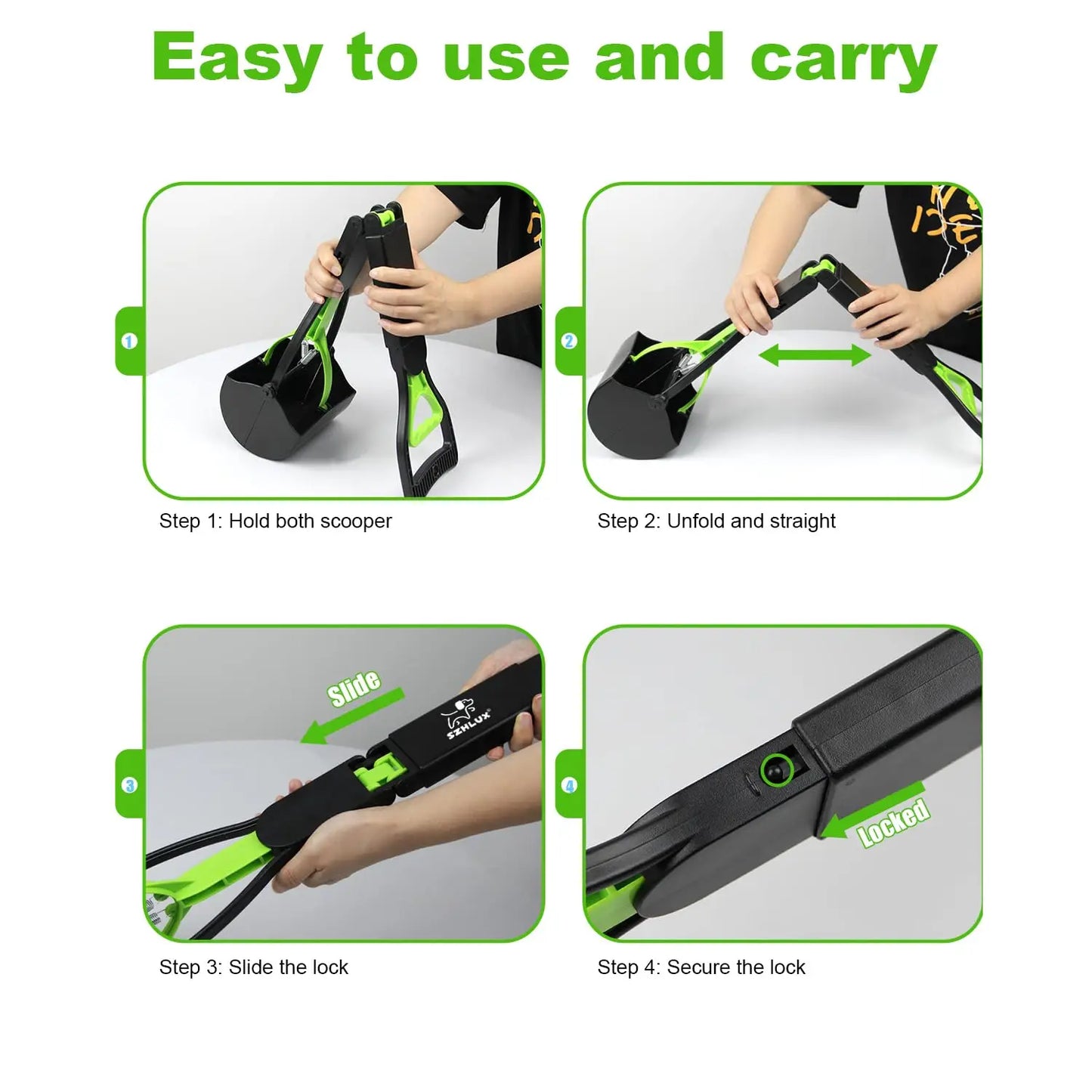 Long-Handle Foldable Dog Pooper Scooper