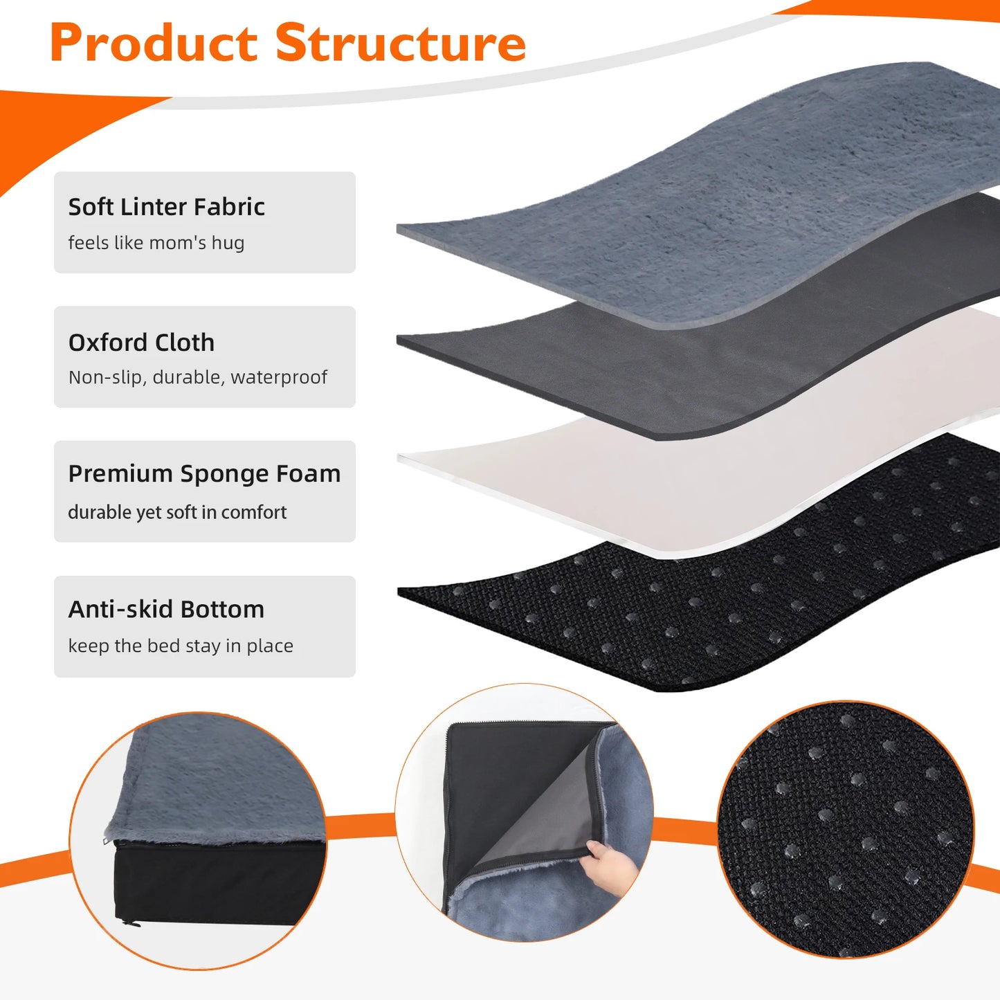 Orthopedic Dog Bed: Large Size, Waterproof, Non-Slip, Machine Washable