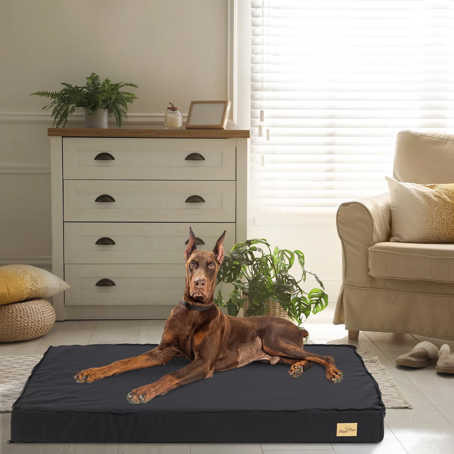 Orthopedic Dog Bed: Large Size, Waterproof, Non-Slip, Machine Washable