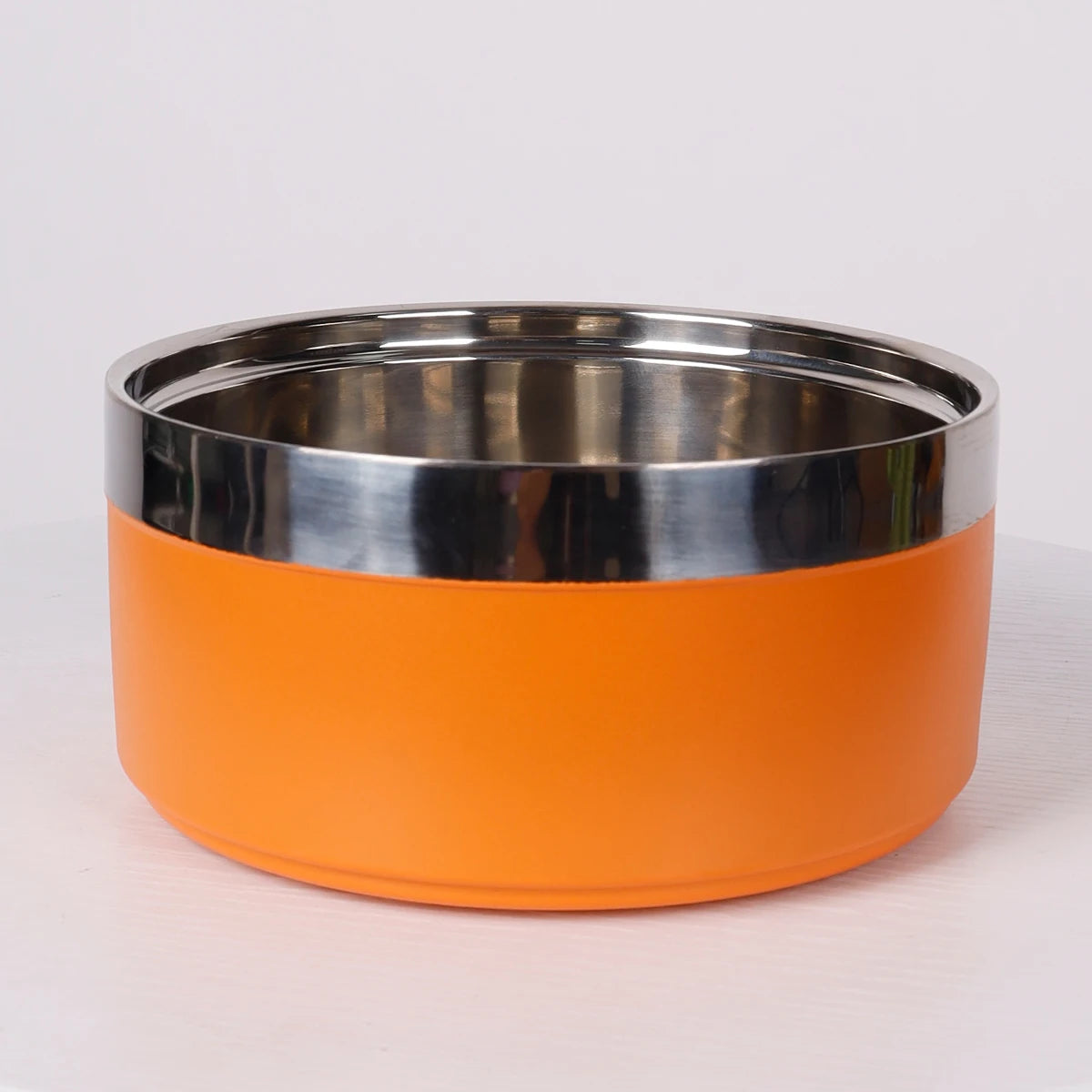 A stylish, non-slip stainless steel pet bowl for cats and dogs, perfect for indoor and outdoor use.