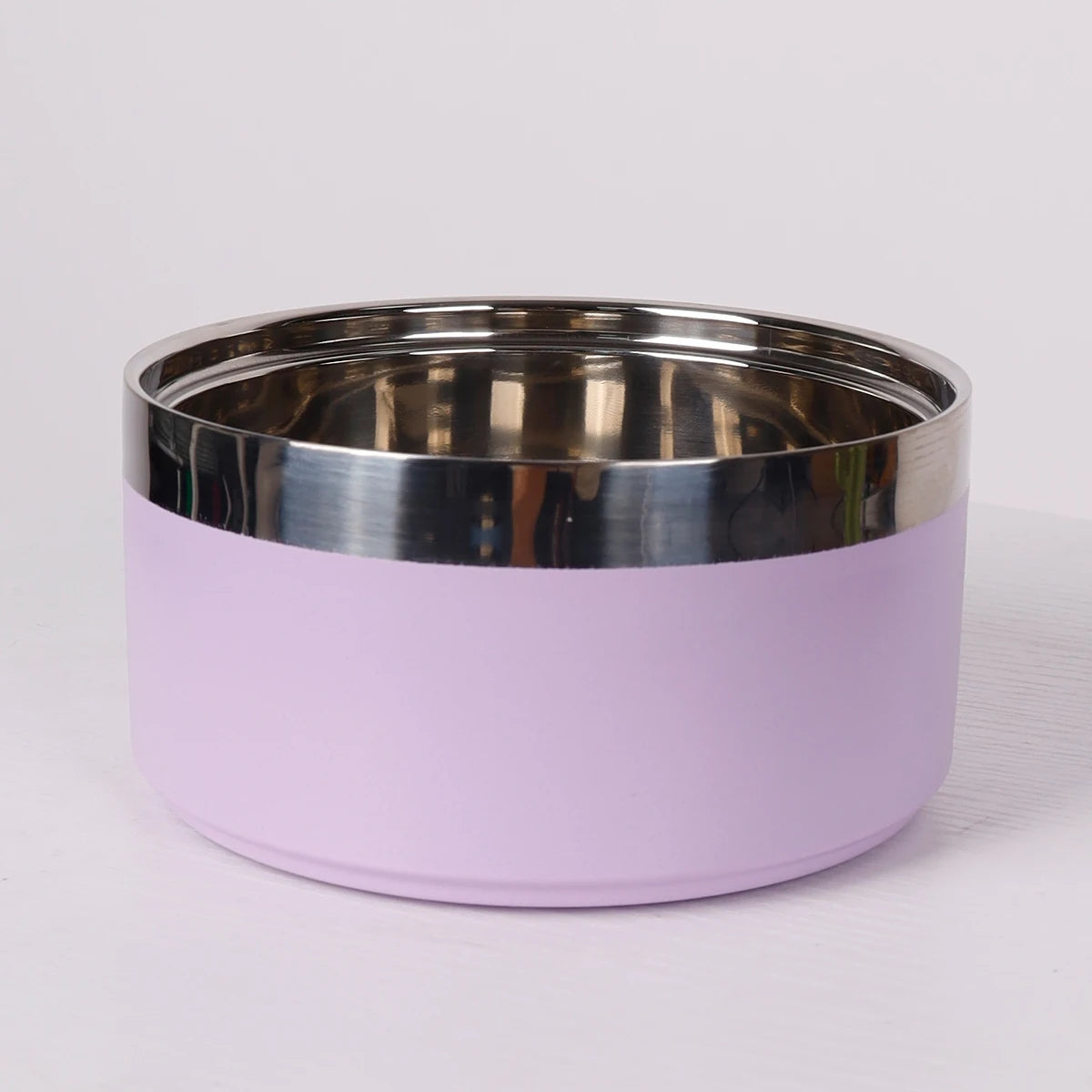 A stylish, non-slip stainless steel pet bowl for cats and dogs, perfect for indoor and outdoor use.