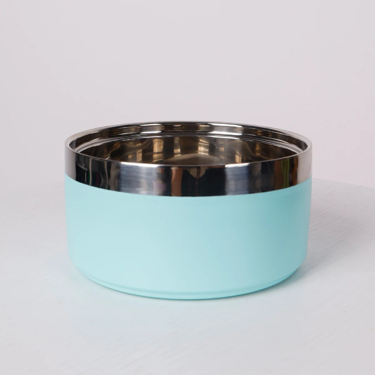 A stylish, non-slip stainless steel pet bowl for cats and dogs, perfect for indoor and outdoor use.