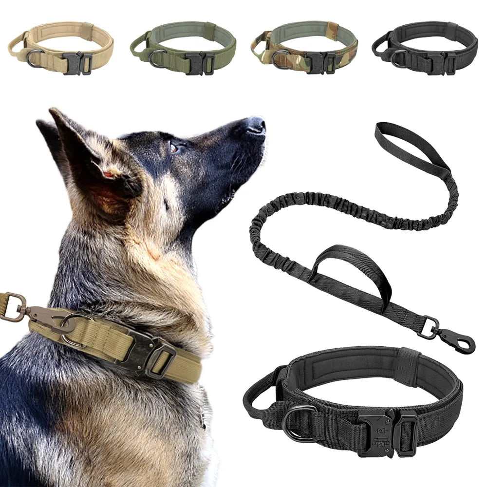 Military Tactical Dog Collar and Leash