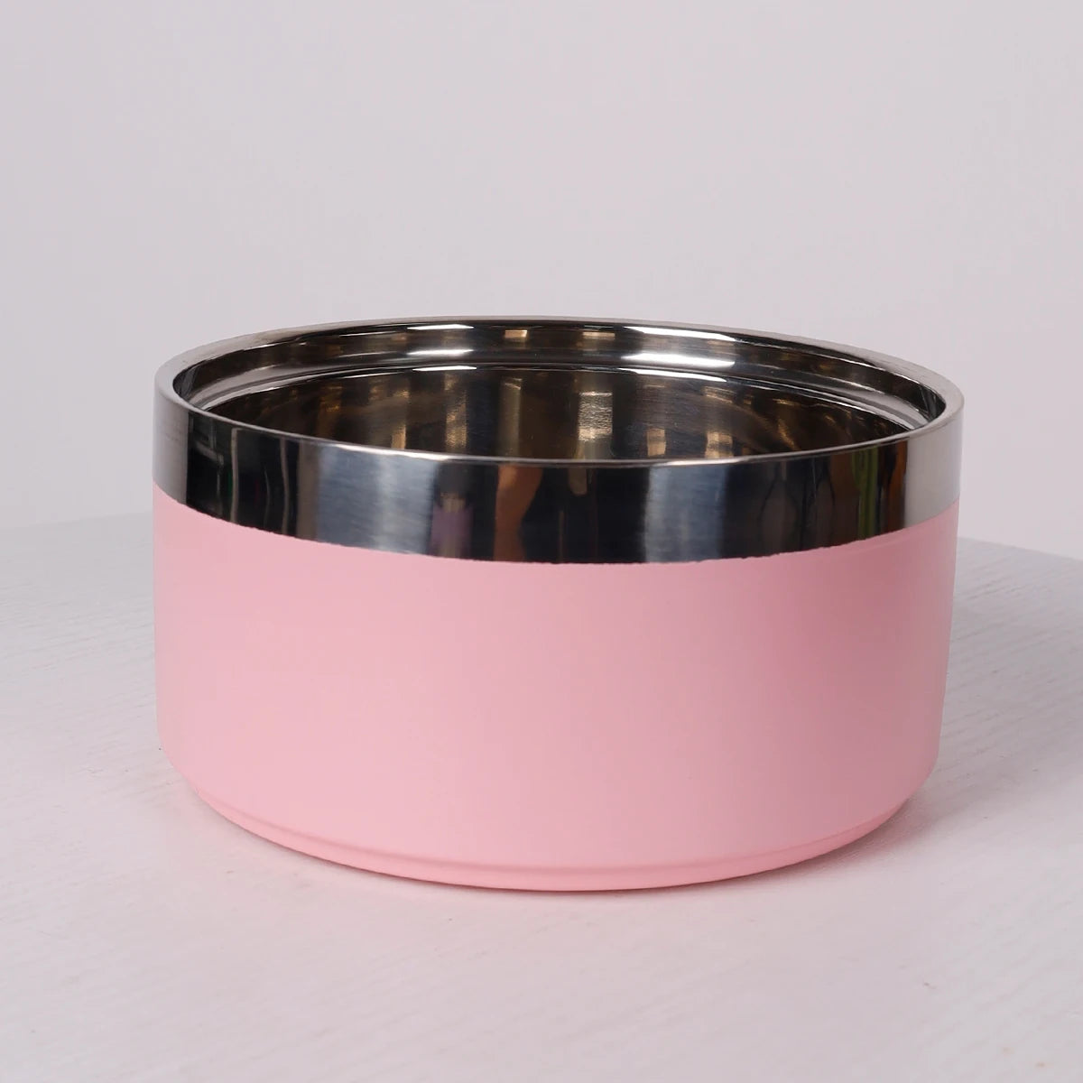 A stylish, non-slip stainless steel pet bowl for cats and dogs, perfect for indoor and outdoor use.